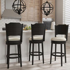 Hillsdale Clarion Wood Bar Height Swivel Stool, Black