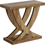 Tribesigns End Table for Living Room with Cross Fishtail Support, Side Table and Farmhouse Accent Furniture for Small Spaces (1)