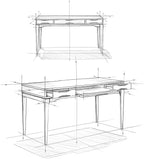 SIMPLIHOME Harper Desk - 60-Inch Wide Solid Hardwood Writing Desk in Walnut Brown, Mid-Century Modern Home Office Computer Table for Workspace or Study with 2 Drawers and Flip-Down Keyboard Tray