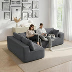 106" Cloud Modular Sectional Sofa Couch,L-Shape Modern Boneless Sectional Couch with Deep Seat,Upholstered Couches for Living Room Bedroom,No Assembly Required,Grey