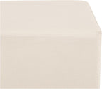 Seville Classics Cushioned Fabric Ottoman Hidden Storage Chest Footrest Chair, Padded Seat for Bedroom, Dorm, Loft, Living Room, Entryway, Hallway, Cork/Cream, 30" Bench
