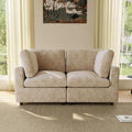 WJShome Sectional Couches for Living Room, 67 Inch Loveseat Sofa with Chenille Upholstery & Double Layer Cushions, Modern Apartment Size Modular Couch for Bedroom，Khaki