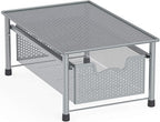 Simple Houseware Stackable Cabinet Basket Drawer Organizer, Silver