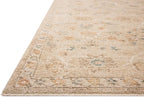 Loloi Chris Loves Julia Palma Collection PLM-11 Natural/Multi 5'-3" x 7'-6" Fringe Area Rug Vintage Style Boho Living Room Bedroom Carpet