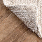 nuLOOM 6x9 Rigo Jute Hand Woven Area Rug, Off White, Solid Farmhouse Design, Natural Fiber, For Bedroom, Living Room, Dining Room, Hallway, Office, Kitchen, Entryway