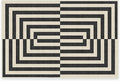 RUGGABLE x Jonathan Adler Machine Washable Modern Area Rug – Op Art Charcoal 2x3, Stain-Resistant, Non-Slip – Small Rugs for Living Room, Bedroom, Hallway, Entryway & Bathroom–with Standard Pad