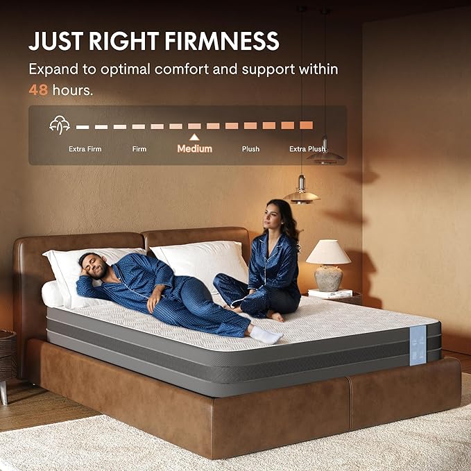 FLEXISPOT Queen All-in-One Adjustable Bed with 12" Gel Memory Foam Mattress, Linen Upholstered Bed Frame, Head & Foot Incline, Adjustable Headboard, 10-Year Warranty, Sage