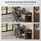 Big and Tall Office Chair, 600lbs Heavy Duty Desk Chair with 5D Arms, Adjustable Lumbar Support & Height, Tilt Function, PU Leather High Back Ergonomic Executive Computer Chair with 3'' Silent Casters