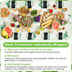 Moist Cotton Towel Bulk Moist Towelettes Individually Wrapped 8.7" x 8.7",White Towel Services,Refreshment Pre Moistened Towels for Travel Sport Party Spa Dentist (1 Count (Pack of 200), Mint)