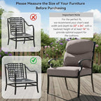 Patio Chair Cushions 5 Packs - Outside 22x24 High Back Water-Resistant Cushion with Zipper Cover for Outdoor Glider Rocking Chairs Loveseat 3-seat Couch Sofa – Grey/Crescent