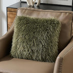 FUTEI Olive Green Decorative Throw Pillow Covers 18x18 Inch Set of 2,Soft Cozy Faux Fine Wool Textured Cushion Case,Modern Home Luxury Decor for Couch Bed Living Room