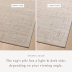 Loloi Amber Lewis Monty Collection MOT-01 Ivory/Taupe 2'-7" x 8'-0", .50" Pile Height, Runner Rug