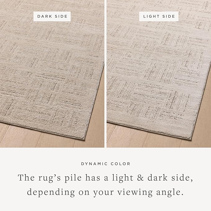 Loloi Amber Lewis Monty Collection MOT-01 Ivory/Taupe 2'-7" x 8'-0", .50" Pile Height, Runner Rug