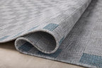 Loloi Amber Lewis Topanga Collection TOP-07 Silver/Blue 5'-3" x 7'-6" Indoor/Outdoor Area Rug