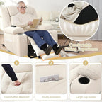 Oversize Power Lift Recliner Chair for Big and Tall with Extended Footrest, Large Electric Lift Chairs, 400lbs Capacity, Remote Control, Cup Holders & Side Pockets