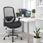 HYLONE 400lbs Drafting Chair,Adjustable High Back Computer Office Chair with Lumbar Support Standing Desk Chair Heavy Duty Big Tall Drafting Stool for Artists with Adjustable Footrest