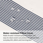 Outdoor Cushion Set for Patio Furniture Deep Seat Chair Cushions Weather Resistant Sofa Chair Pad, 24.4x23.6 Inch, Blue Stripe
