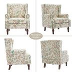 Lumibee High Back Accent Chair Set of 2, Armchair in Fabric,Comfy Upholstered Wingback Single Sofa Reading Chairs with Solid Wood Legs for Living Room,Bedroom,Office-Bird