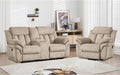 CANMOV Recliner Sofa Set, Oversize Power Lift Recliner Chair and Manual Loveseat with Overstuffed Armrest for Living Room,Bedroom Furniture,Office,1+2 Seat Light Brown