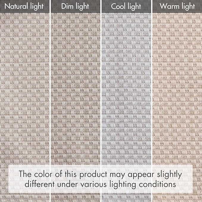 Madison Park Galen Cordless Roman Shade, 33"W x 64"H, Sheen Taupe – Room Darkening, Thermal Insulated, Energy Efficient Window Blind with Subtle Sheen Basketweave Fabric for Privacy