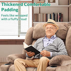 VIVIJASON Tall Man Dual Motor Power Lift Recliner Chair with Extended Footrest, Oversized Lay Flat Sleeper Electric Recliner W/Heat & Massage, Lumbar Pillow, USB & Type-C Ports, Infinite Position