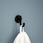 Delta Trinsic (1-Pack) Towel Hooks Matte Black Single Bathroom Hooks Wall Mounted for Robes & Towels Hand Towel Hook Holder Kitchen, Bathroom Accessories