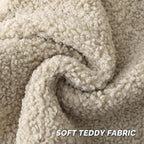 FUTEI Beige Throw Pillow Covers 26x26 Inch Set of 2,Furry Faux Fur Teddy Boucle Textured Cushion Covers,Soft Fluffy Decorative Euro Pillow Shams,Home Decor for Couch Bed Living Room Office Car