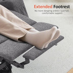 MCombo Small Power Lift Recliner Chair for Elderly, Petite Power Lift Chair with Heat and Massage for Seniors, Cup Holders, USB & Type C Ports, Fabric 7141 (Grey)