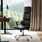 EUREKA ERGONOMIC Remi High Back Office Chair, PU Leather Office Chair with Wheels, Leather Desk Chair, Executive Office Chair Comfy for Home & Office, Black
