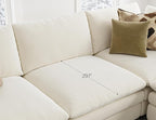 Cloud Couches for Living Room L Shaped Sectional Couch with Ottoman Deep Plush 3 Seats Sofa, Modern Sofa for Bedroom and Apartment