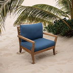 Tommy Bahama Deep Seating Lounge Cushion, 24" X 26" X 4", Bamboo Bay Cobalt
