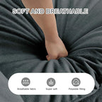 Modular Sectional Sofa, 146.5 Inch I-Shaped Cloud Sofa with Deep Seat Chenille Sofa with Cushions, Four Seater Sectional Sofa for Living Room Apartment,Gray