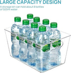 Vtopmart Clear Plastic Pantry Organizer Bins, 6 PCS Food Storage Bins with Handle for Refrigerator, Fridge, Cabinet, Kitchen, Countertops, Cupboard, Freezer Organization and Storage, BPA Free, Large