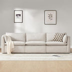 CHITA Luxury Oversized Sectional Modular Sofa, Premium Down Filled Cloud Couch, FSC Certified Comfty Deep Seat Sectional for Living Room, 3 Seat, 114‘’ Width, Snow