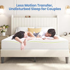 Yaheetech 8 Inch Full Size Mattress 3 Foam Layer Cooling Gel Memory Foam Mattresses, Green Tea for Fresher Sleep, Medium Firm, No Fiberglass, CertiPUR-US Certified, Full Mattress in a Box