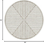 RUGGABLE x Jonathan Adler Machine Washable Area Rug – Inkdrop Camel & Ivory 6 ft Round, Stain-Resistant, Non-Slip – Medium Rugs for Living Room, Bedroom, Hallway, Entryway & Office–with Cushioned Pad