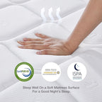 Novilla Twin Mattress, 10 Inch Twin Hybrid Mattress for Kids, Pocket Innerspring Pillow Top Mattresses for Motion Isolation, Pressure Relief & Edge Support, Medium Firm Feel