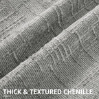decorUhome Neutral Grey Chenille Throw Pillow Covers 22x22 Set of 2 Thick Textured Slubby Couch Pillow Covers Farmhouse Accent Modern Neutral Decorative Pillow Cases for Bed Sofa Living Room