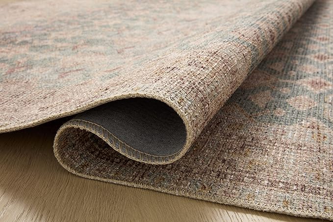 Loloi Angela Rose Aubrey Collection AUB-02 Aqua/Sand 2'-6" x 9'-6", .19" Pile Height, Runner Rug