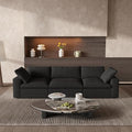 Cloud Modular Sectional Sofa,120" Down Filled Comfort Sofa Couch for Living Room,3 Seater Couches for Livingroon Apartment,Sofa Cover Washable and Replaceable,White