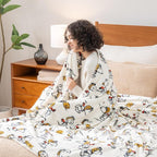 Berkshire Blanket Peanuts® VelvetLoft® Cute Character Snoopy Plush Blanket,Peanuts Red Baron,Twin 60 in x 90 in (Official Peanuts® Product)
