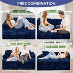 131'' Large Sectional Couches with Chaise Lounge, U-Shaped No Assembly Required Deep Seat Modular Cloud Sofa for Living Room 1PCS, Bedroom