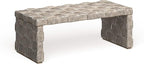 Safavieh Home Collection Adkin White Rattan Rectangle Coffee Table