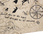 Northwest Disney's Peter Pan Neverland Map Compass Tapestry for Bedroom Wall Hanging for Living Room Dorm Home Decor 40"x35"