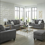 Signature Design by Ashley Stairatt Casual Loveseat with Flared Arms, Gray