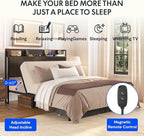FLEXISPOT BF21Q Adjustable Bed Frame with 6 Inch Queen Size Gel Memory Foam Mattress, Viscose from Bamboo, Medium Firm, Certi-PUR & Oeko-TEX Certified, Bonus 4-Piece Queen Sheet Set Included.