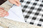 EasyLiner Peel & Stick Decor Removable Peel and Stick Wallpaper - Self Adhesive Decorative Shelf Paper for Cabinets, Walls, Resurfacing Projects - Adhesive Shelf Liner - 20in x 18ft - Black Gingham