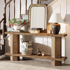 Tribesigns 71-Inch Long Console Table for Entryway, Wooden Sofa Table Behind Couch, for Living Room, Hallway, Foyer, Burlywood
