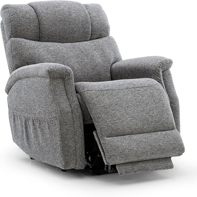 Power Lift Recliner Chair for Elderly - Electric Powered Recliner with Zero Gravity, 360 lbs Capacity, Extended Leg Support, USB, Supportive Design for Seniors, Dark Gray