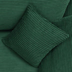 112" Cloud Sectional Couch, Boneless Couches for Living Room, U Shaped Couch with Convertible Ottoman, Modular Sectional Sofa with Deep Seat, Comfy Soft Cushions, No Assembly, Green